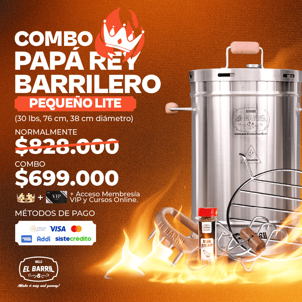 COMBO PAPÁ REY BARRILERO Barrileros + Membresía VIP + Accesorios + Corona + Garantía de 3 Años