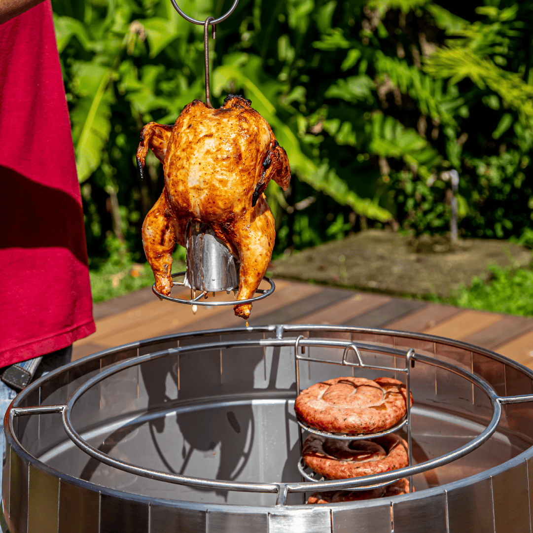 Accesorio para Pollo Sentado - Asadores El Barril