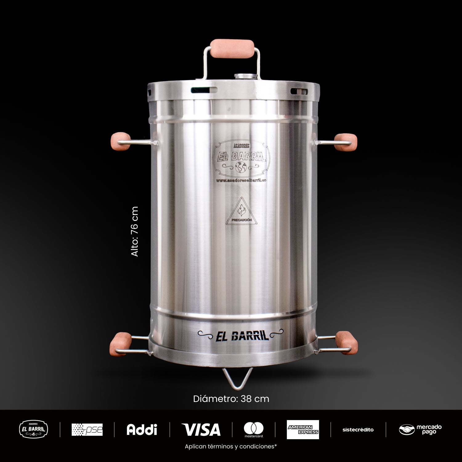 Asador pequeño Combo 12 Años – Perfecto para Parrilladas - Asadores El Barril
