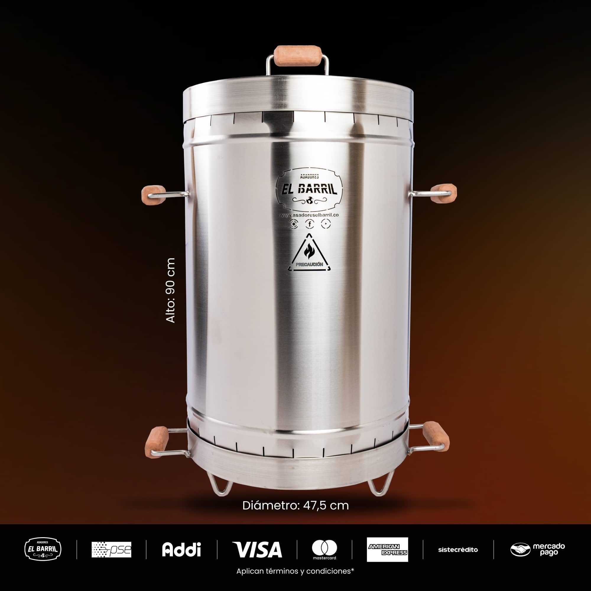 Barril asador mediano Premium - Asadores El Barril