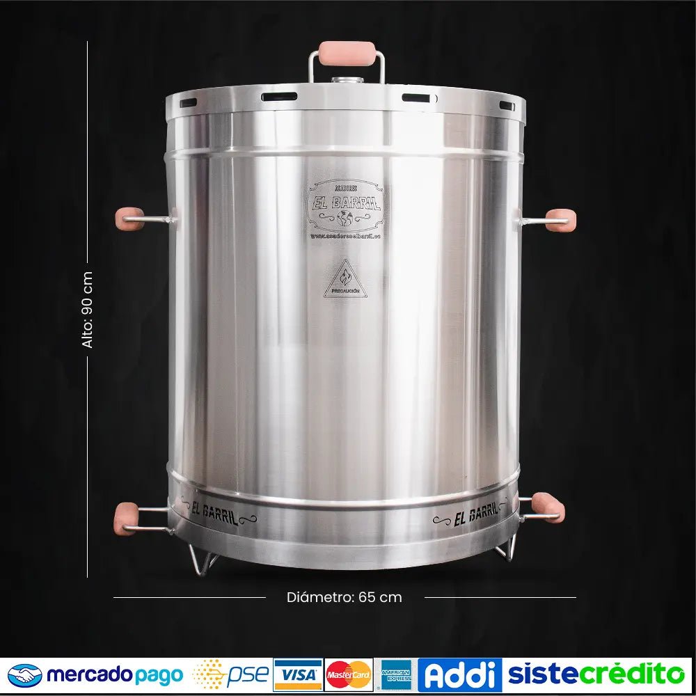 Barril Grande Lite 100lb + Accesorios + Envío Gratis - Asadores El Barril