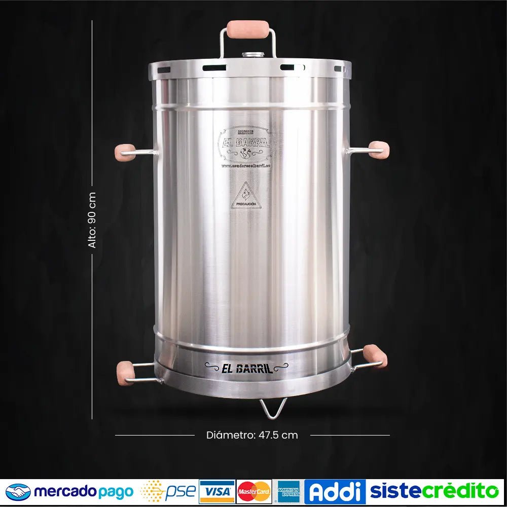 Barril Mediano Lite 45lb + Accesorios + Envío Gratis - Asadores El Barril