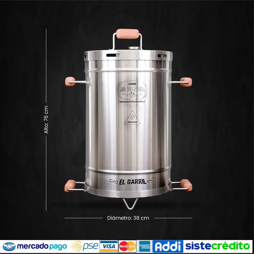 Barril Pequeño Lite 30lb + Accesorios + Envío Gratis - Asadores El Barril