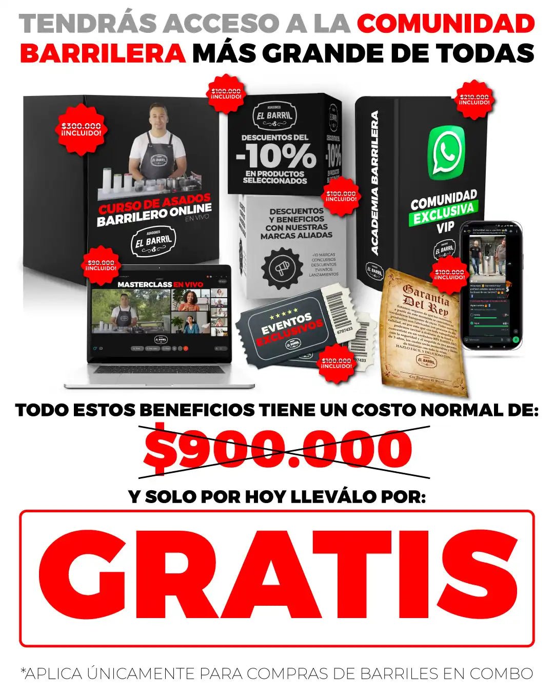 BENEFICIOS MEMBRESÍA VIP + CURSO ONLINE DE ASADOS - Asadores El Barril