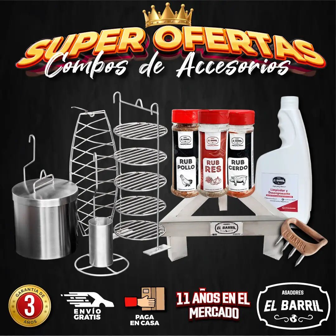 Combo Accesorios SUPER OFERTAS - Asadores El Barril