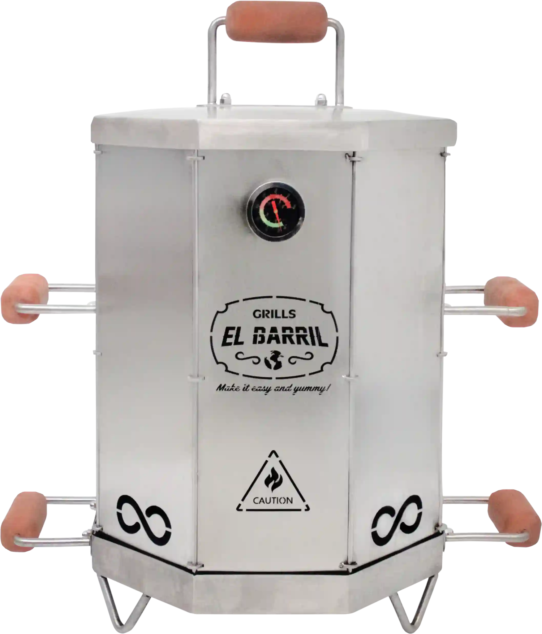 Combo Barril asador plegable pequeño en acero + Maletín GRATIS + Curso online de Asados GRATIS - Asadores El Barril