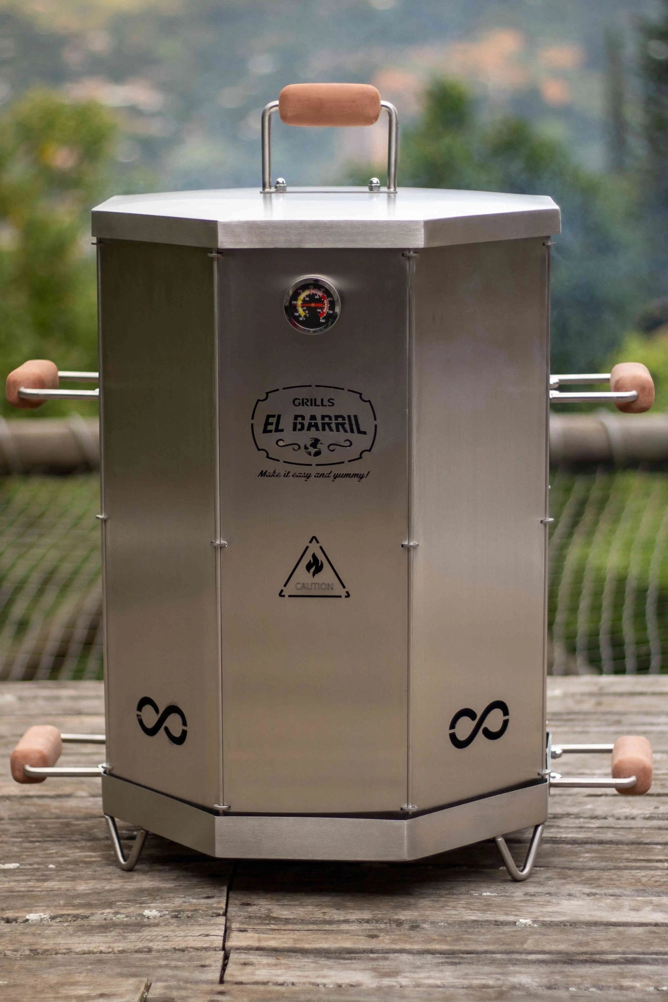 Combo Barril asador plegable pequeño en acero + Maletín GRATIS + Curso online de Asados GRATIS - Asadores El Barril