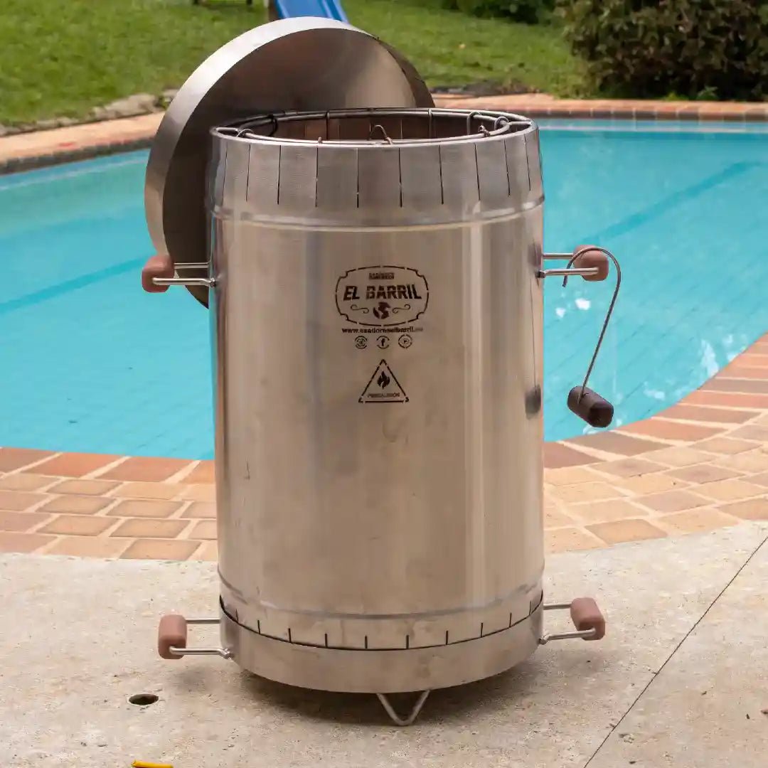 Combo Premium Familiar Navideño 45lb + Kit de Accesorios + 10 Años de Garantia + Envío Gratis - Asadores El Barril