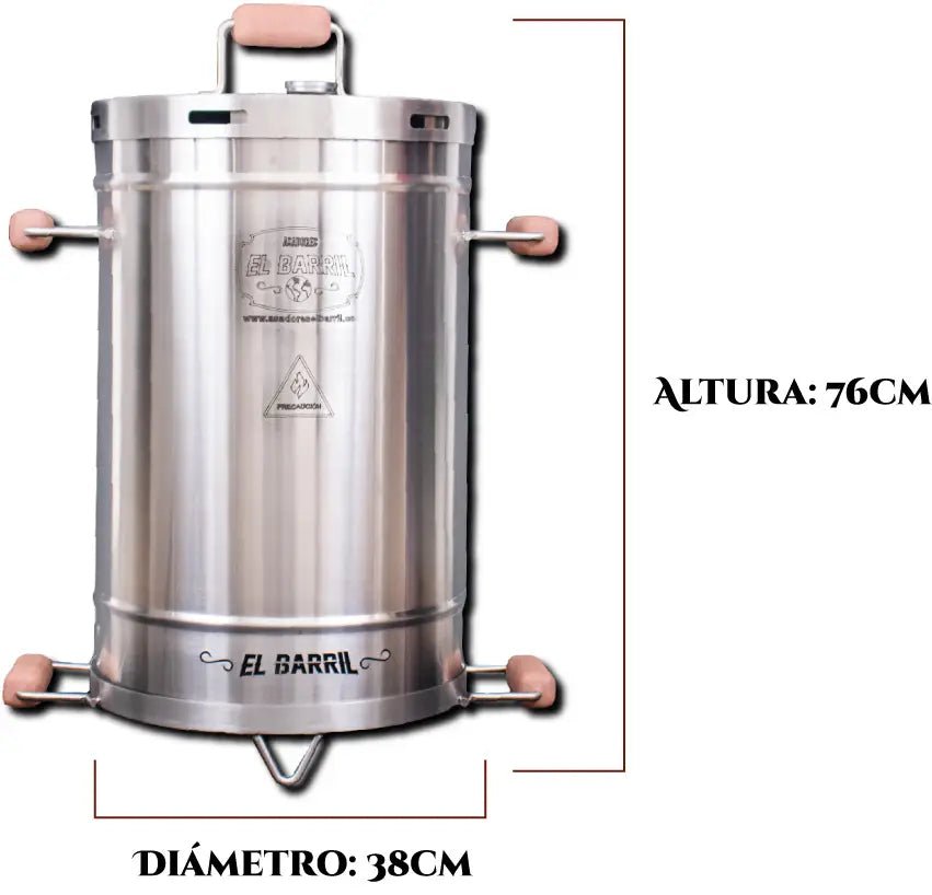 Combo Rey Barrilero 30lbs + Membresía VIP + Accesorios + Corona + Garantía de 3 Años - Asadores El Barril