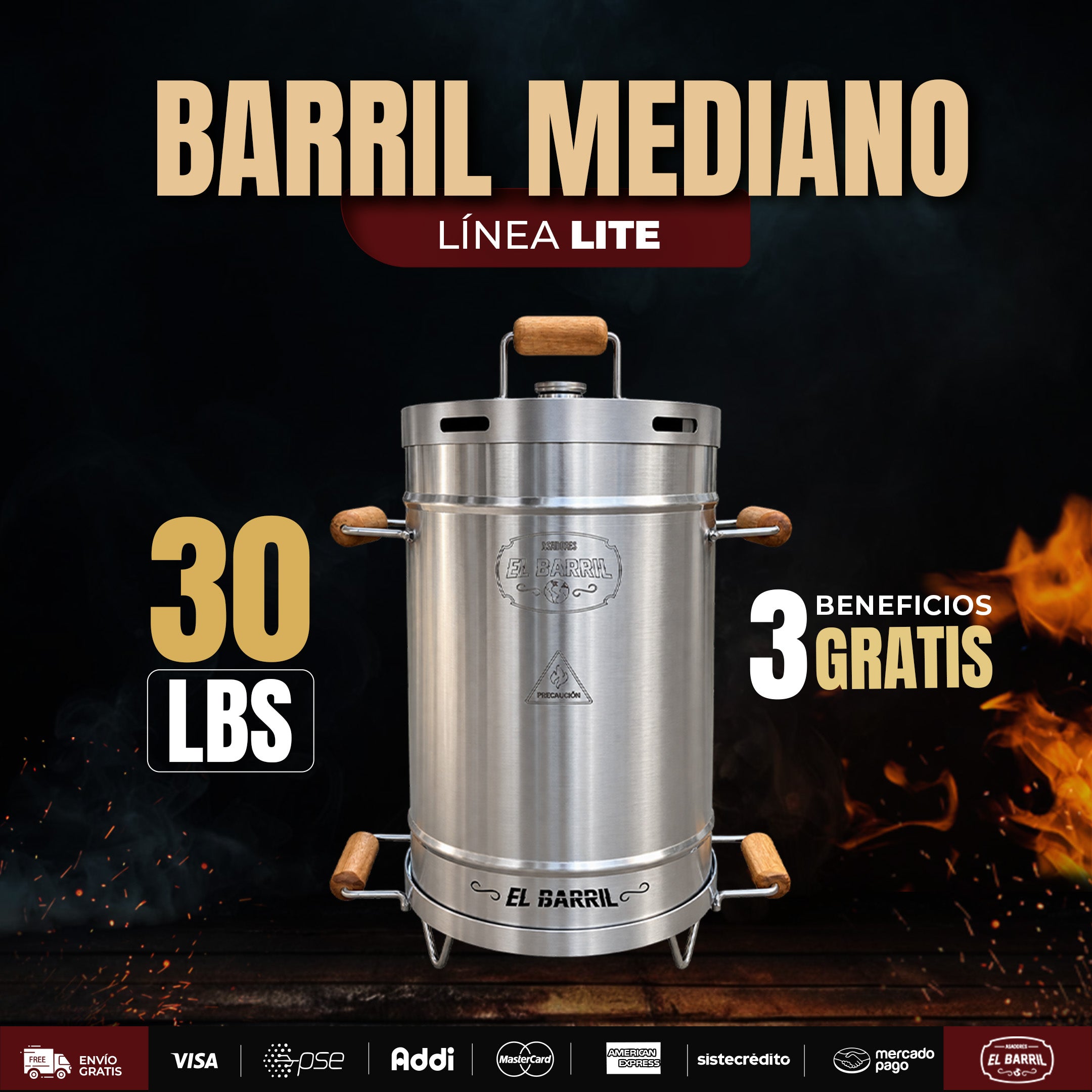 Barril Mediano Linea Lite 30LB