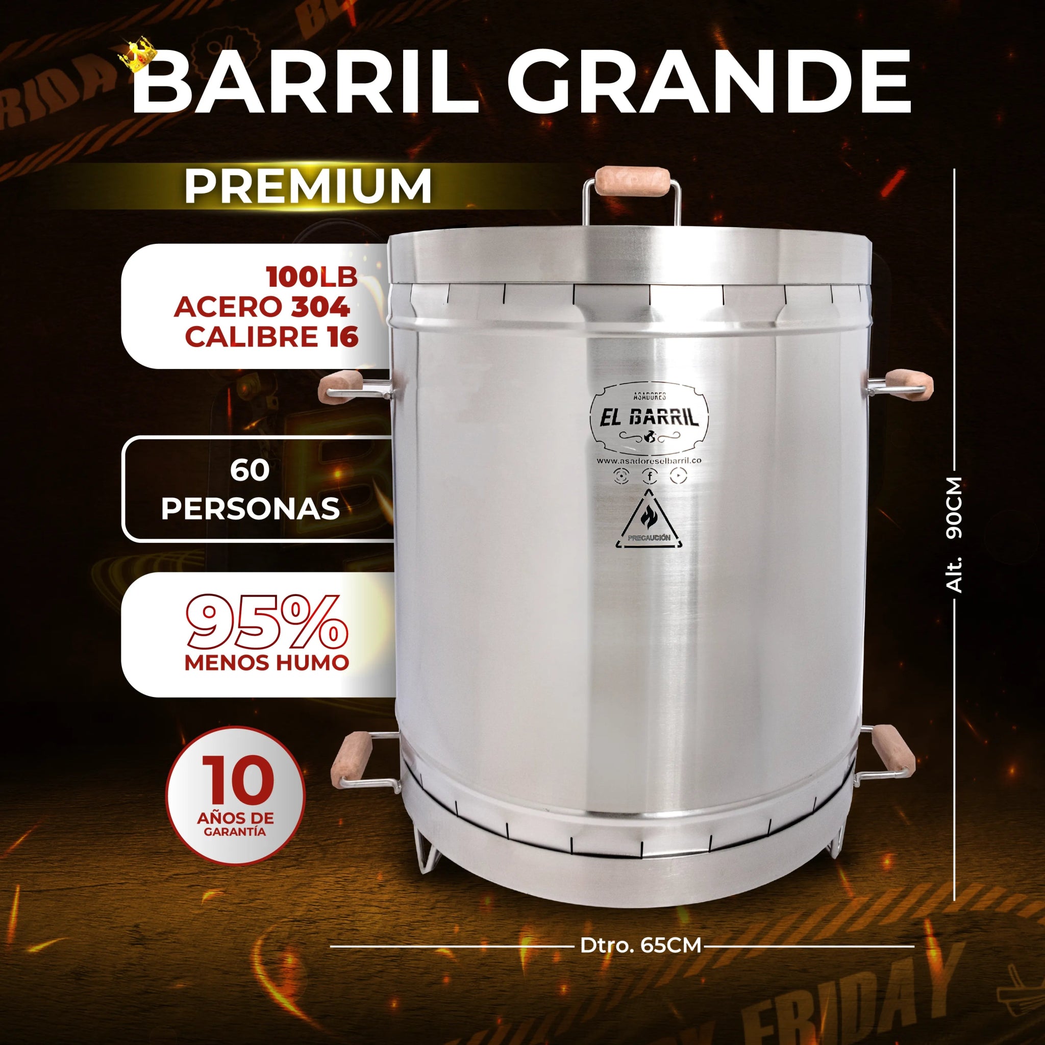 PP - Combo BLACK FRIDAY Premium DOS BARRILES GRANDES - Macro Emprendedor + accesorios 🔥 - Asadores El Barril