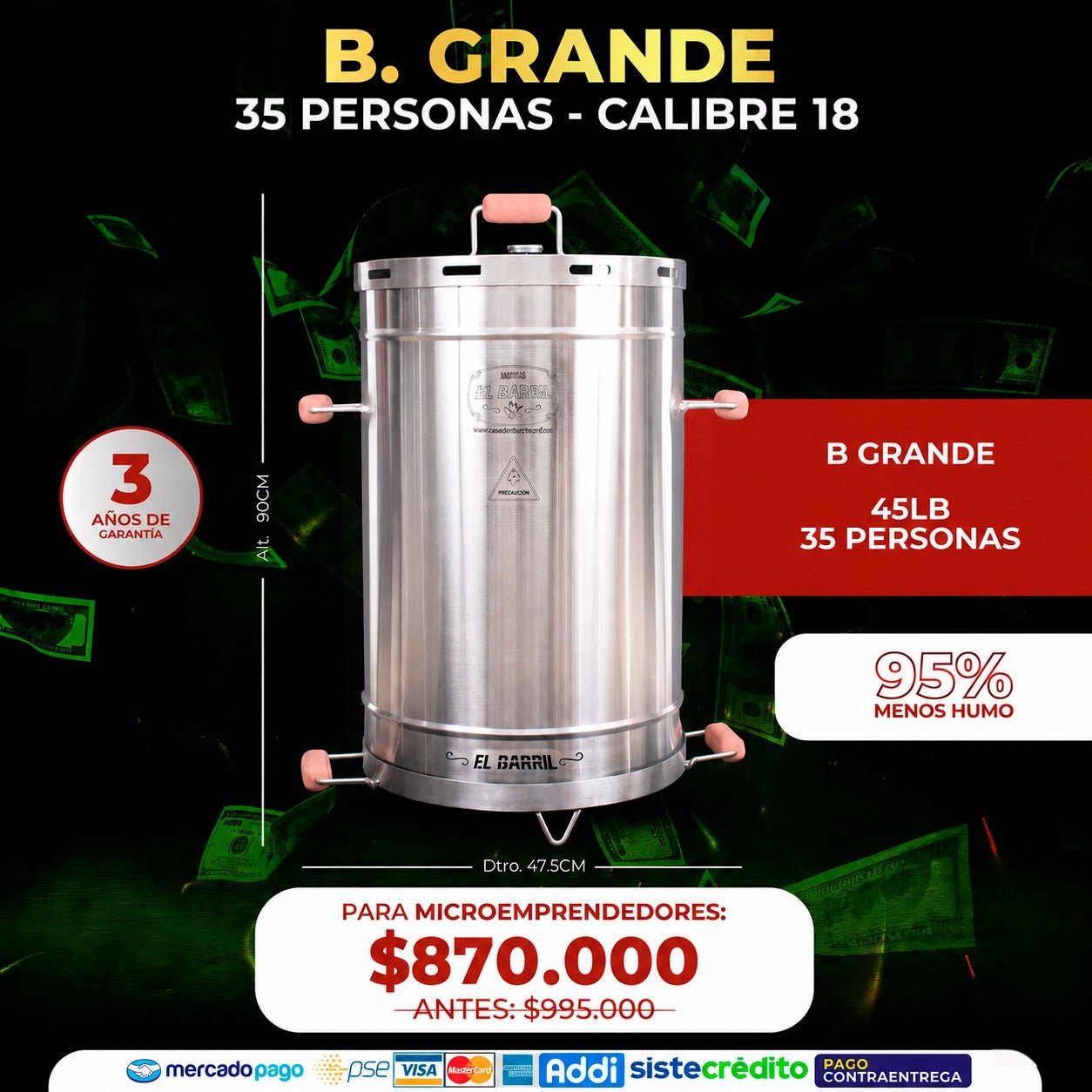 SUPER COMBO MICROEMPRENDEDOR + ACCESORIOS Y CURSO GRATIS🔥 - Asadores El Barril