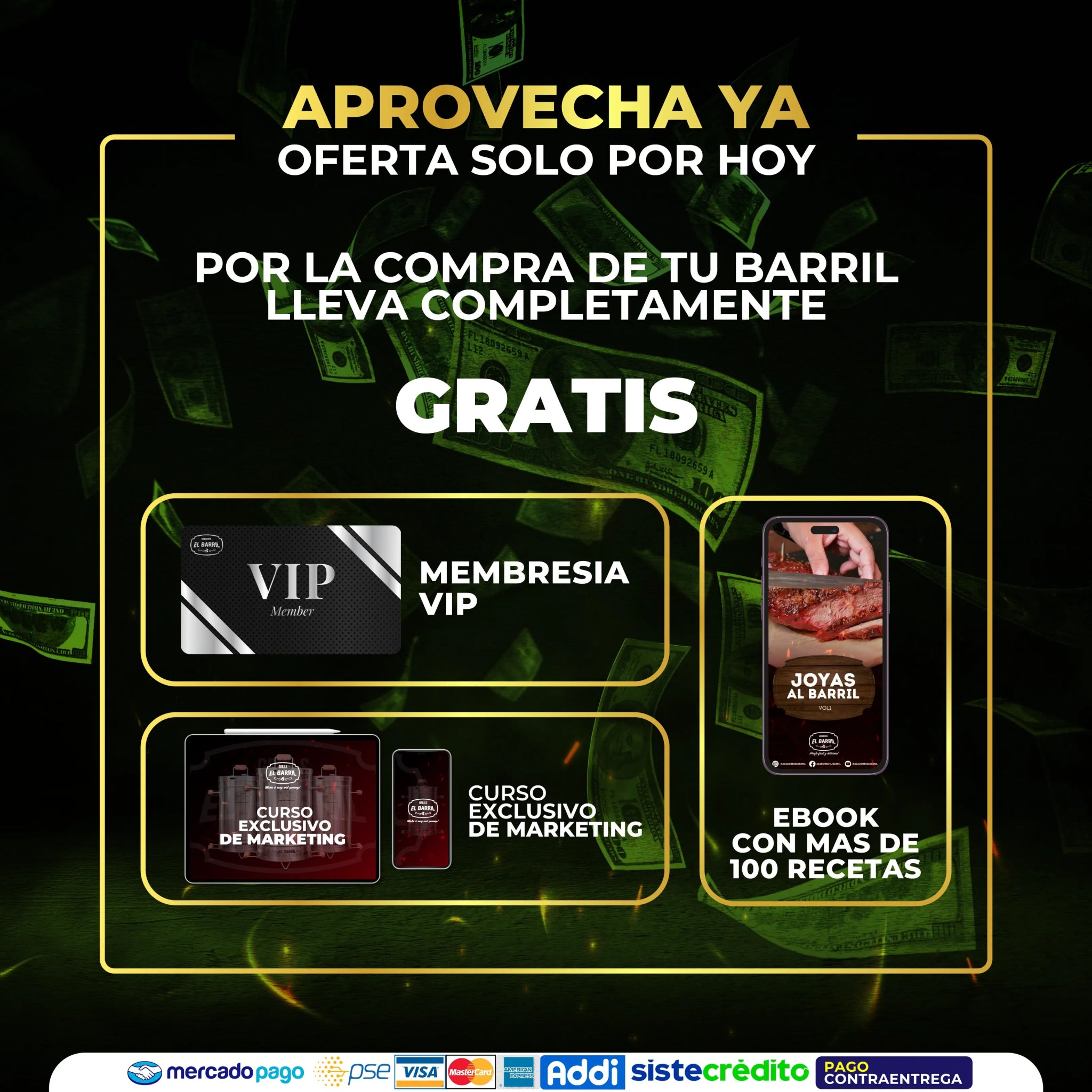 SUPER COMBO MICROEMPRENDEDOR + ACCESORIOS Y CURSO GRATIS🔥 - Asadores El Barril