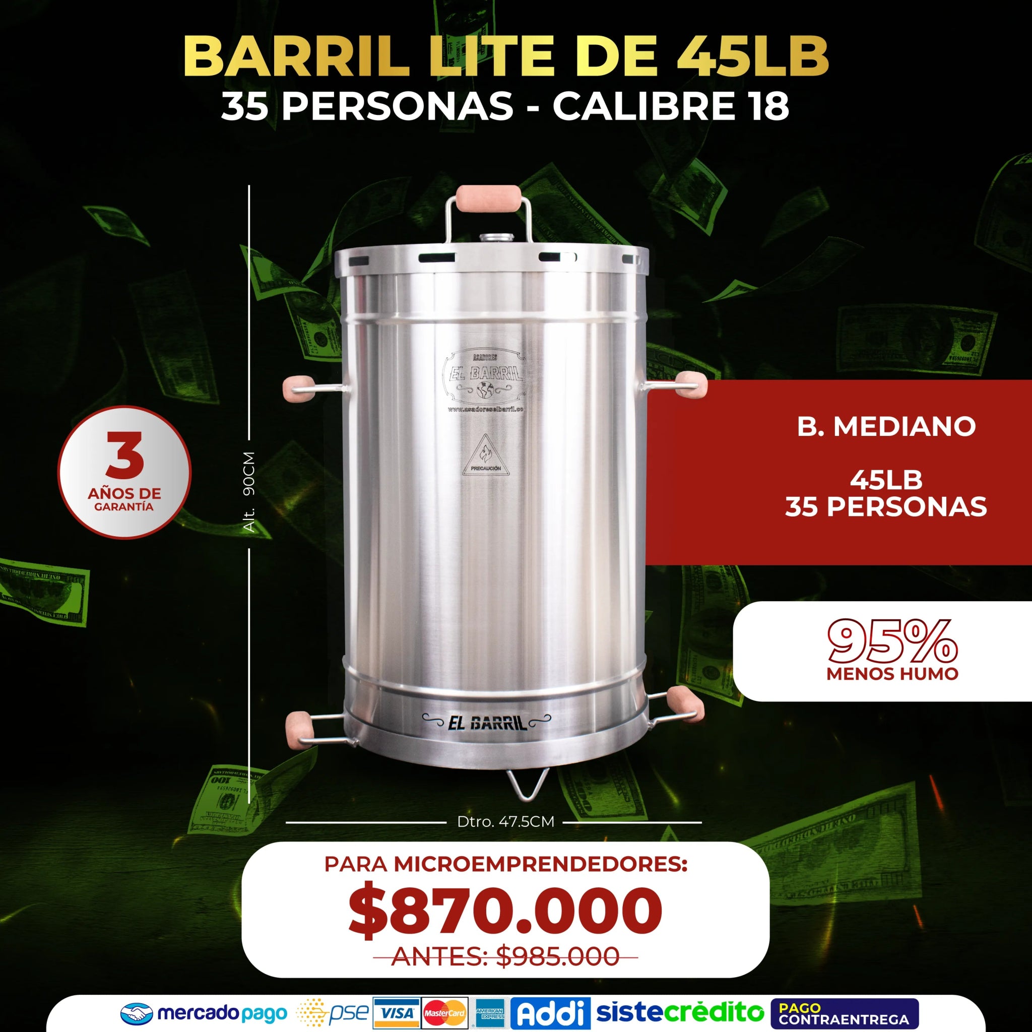SUPER COMBO MICROEMPRENDEDOR + ACCESORIOS Y CURSO GRATIS🔥 - Asadores El Barril