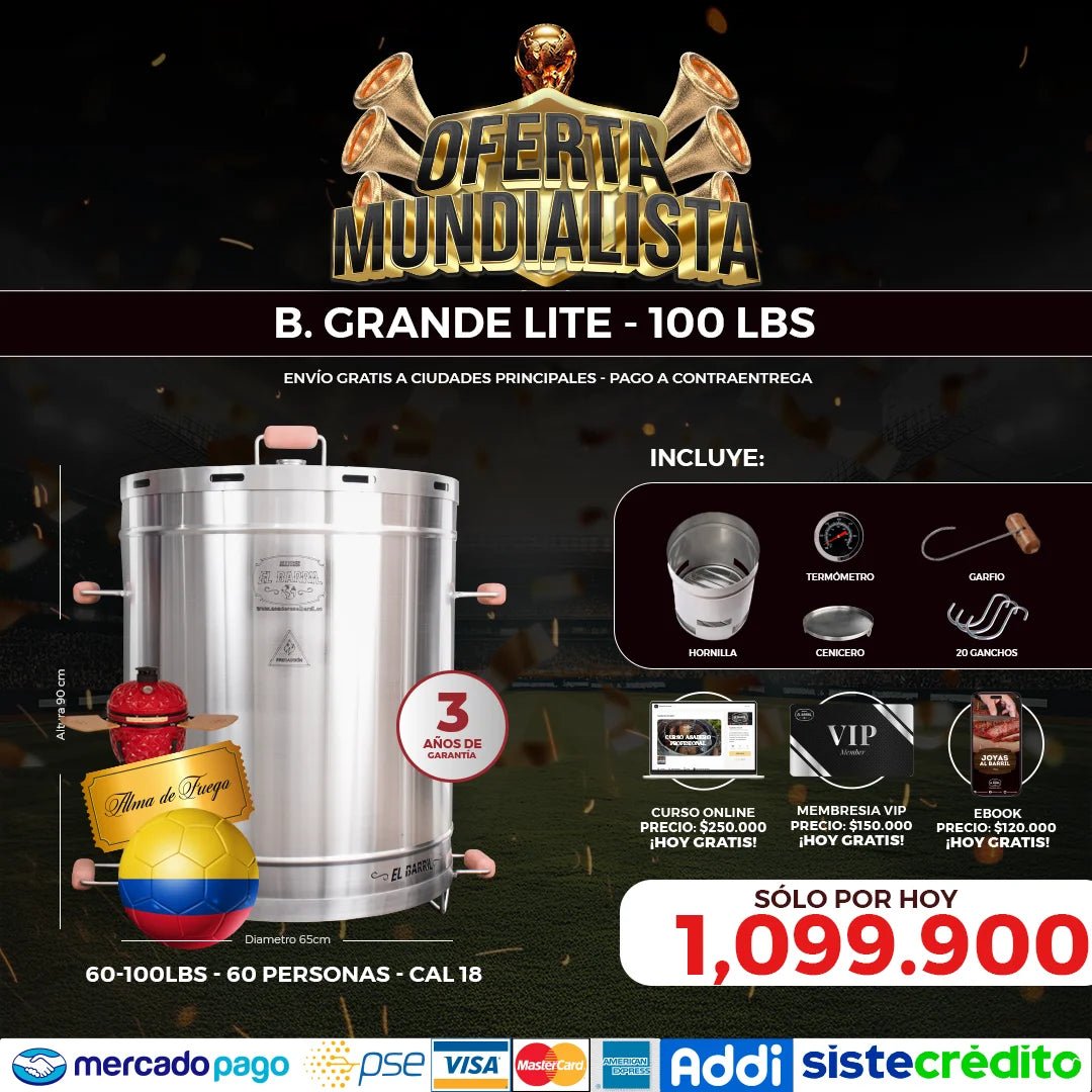 Super Oferta Linea Lite - Edicion Mundialista - Asadores El Barril