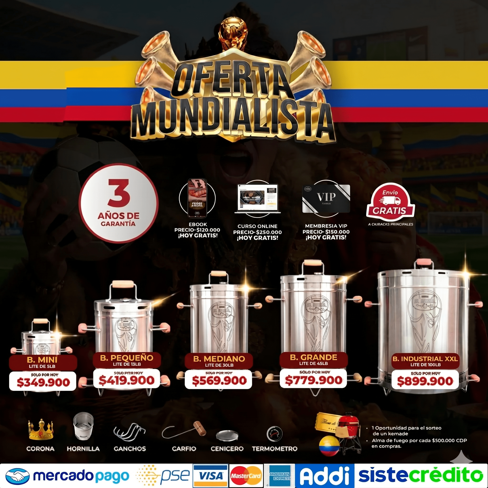 Super Oferta Rey Mundialero - Edicion Limitada - Asadores El Barril
