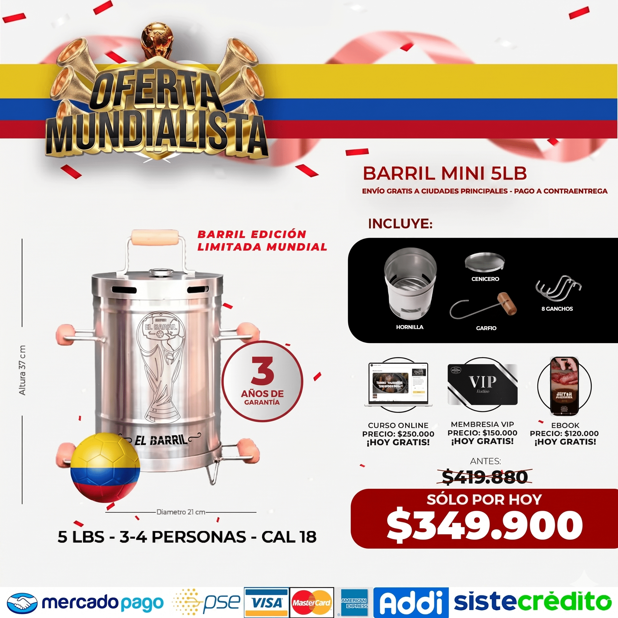 Super Oferta Rey Mundialero - Edicion Limitada - Asadores El Barril