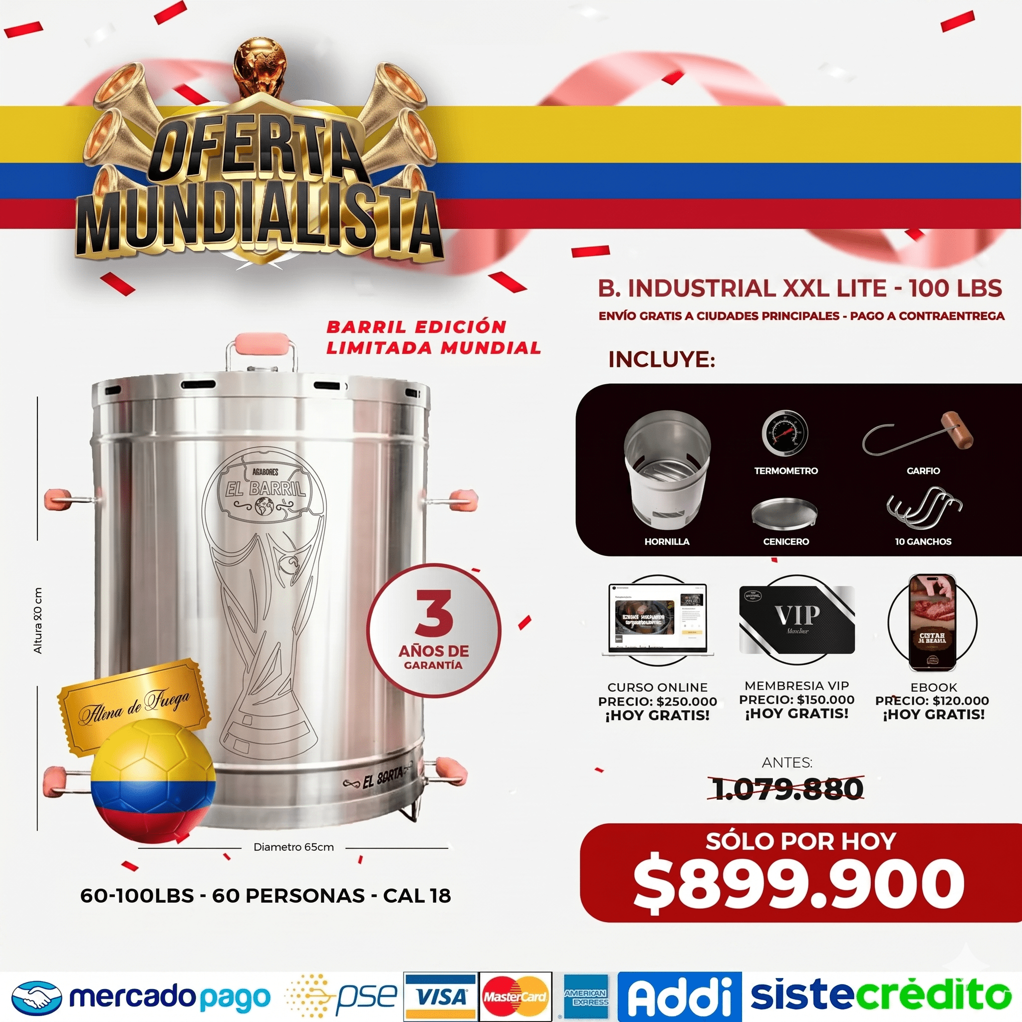Super Oferta Rey Mundialero - Edicion Limitada - Asadores El Barril