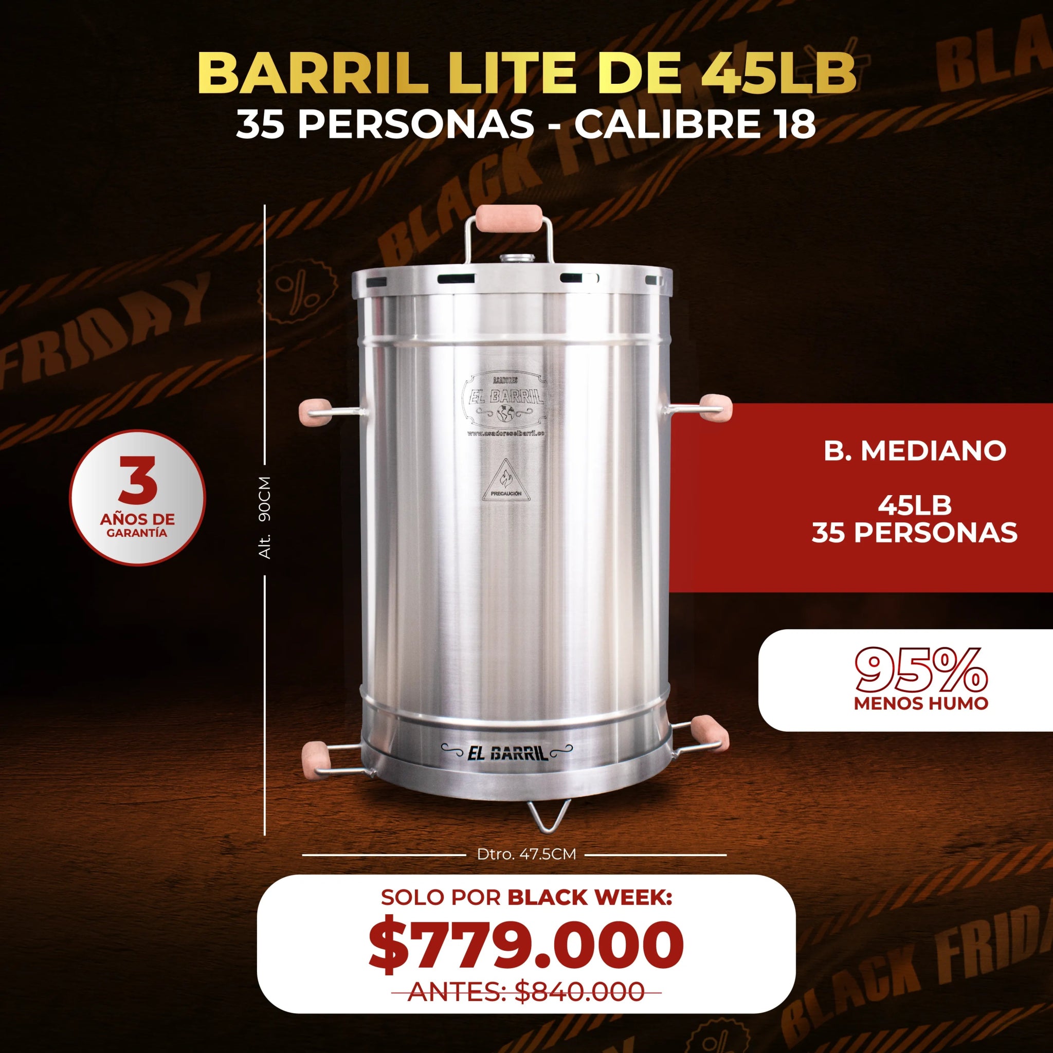 š„ SUPER OFERTAS BLACK WEEK LINEA LITE + ACCESORIOS + TIEMPO LIMITADO š„ - Asadores El Barril