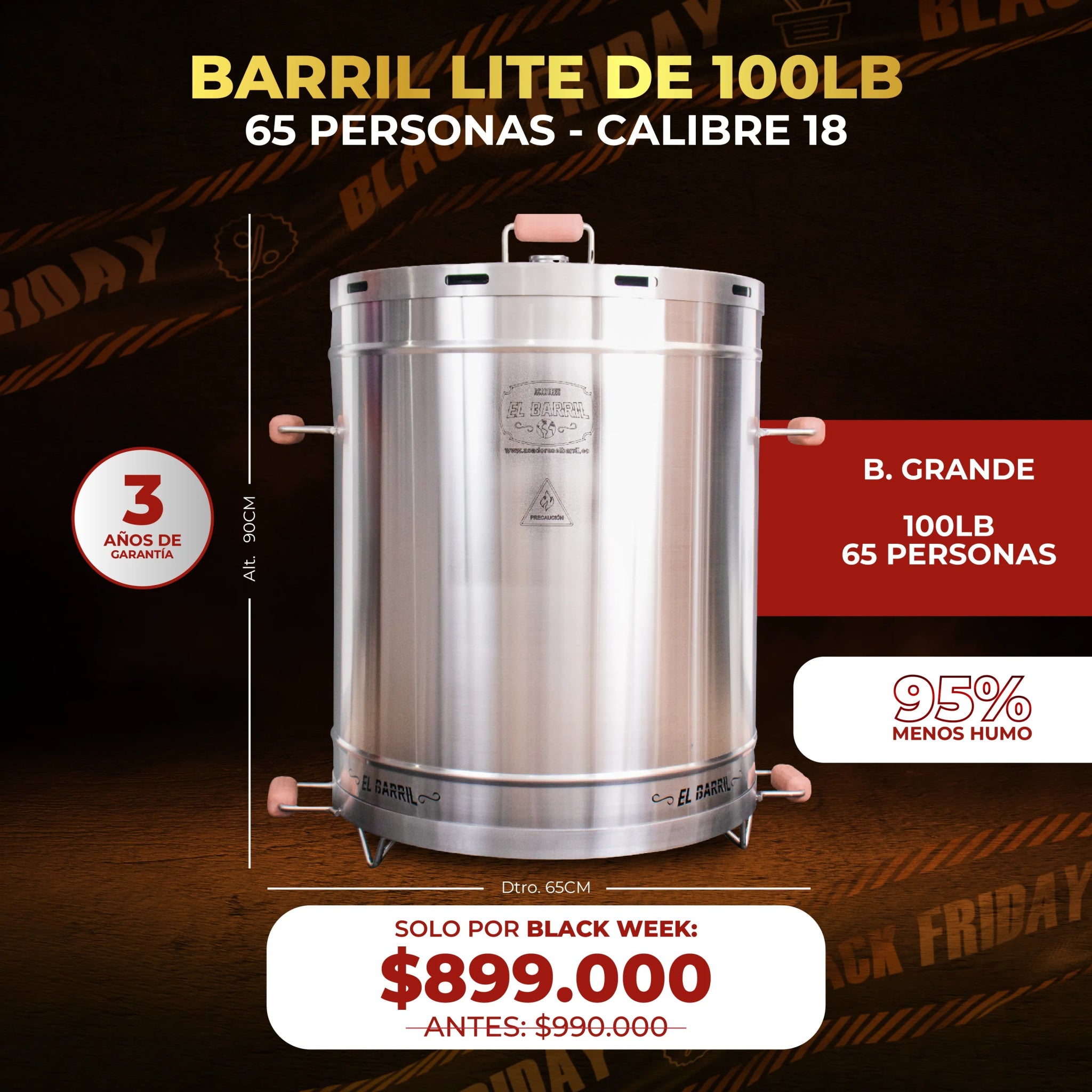 š„ SUPER OFERTAS BLACK WEEK LINEA LITE + ACCESORIOS + TIEMPO LIMITADO š„ - Asadores El Barril