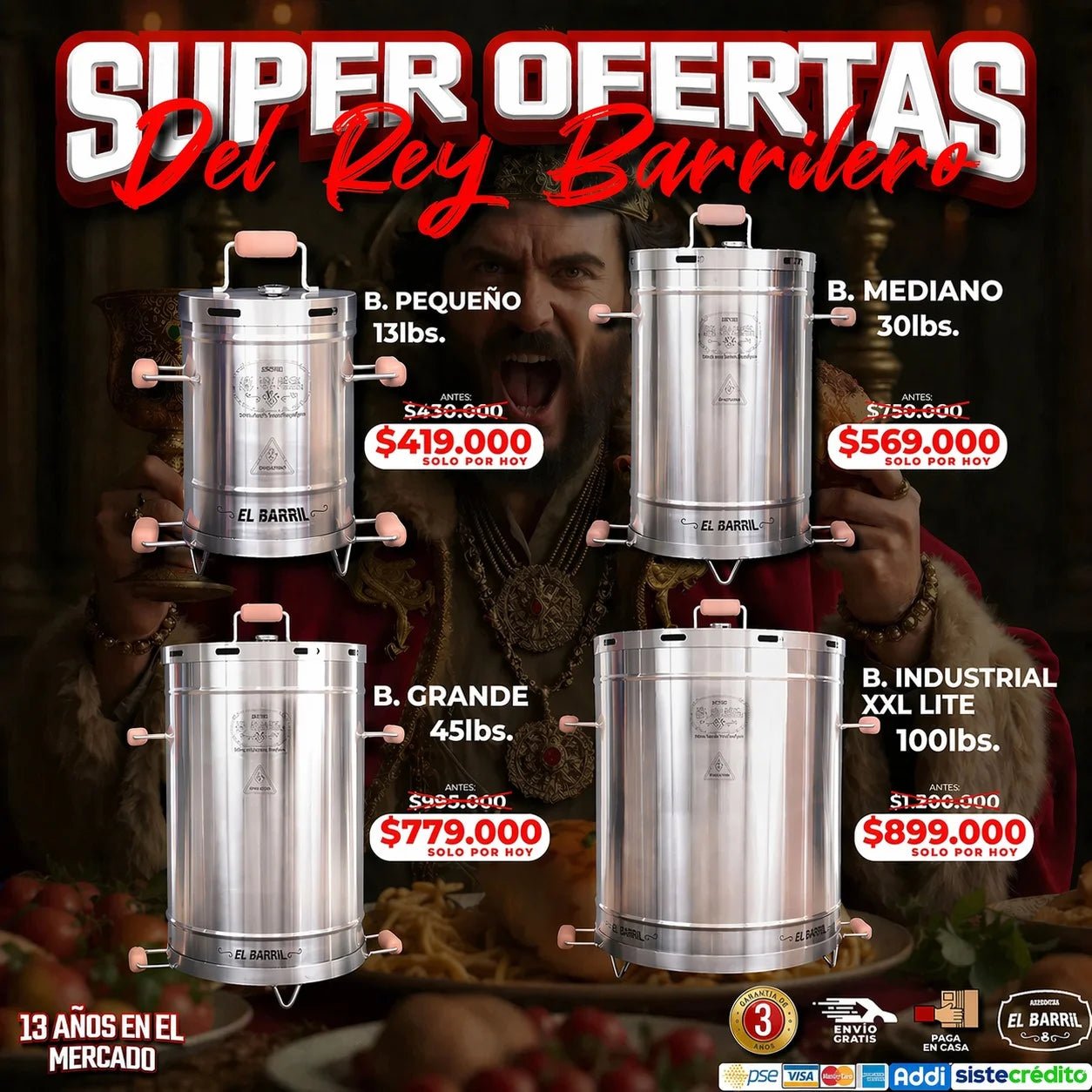 🔥 SUPER OFERTAS DEL REY POR TIEMPO LIMITADO 🔥 - Asadores El Barril