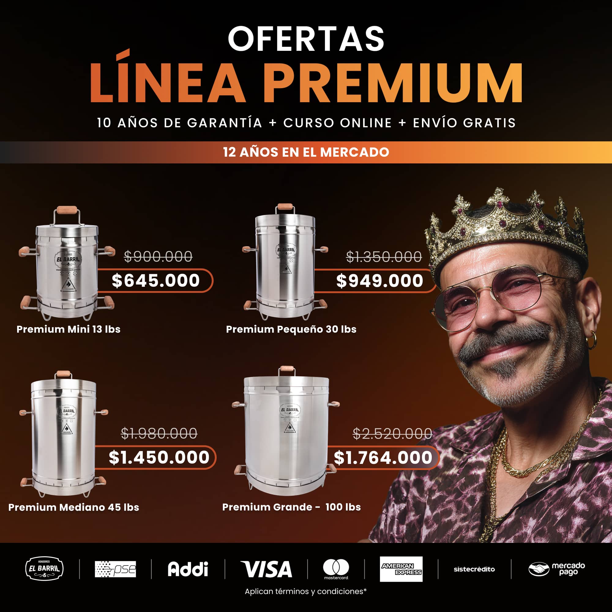 SUPER OFERTAS PREMIUM + CURSO ONLINE GRATIS - Asadores El Barril