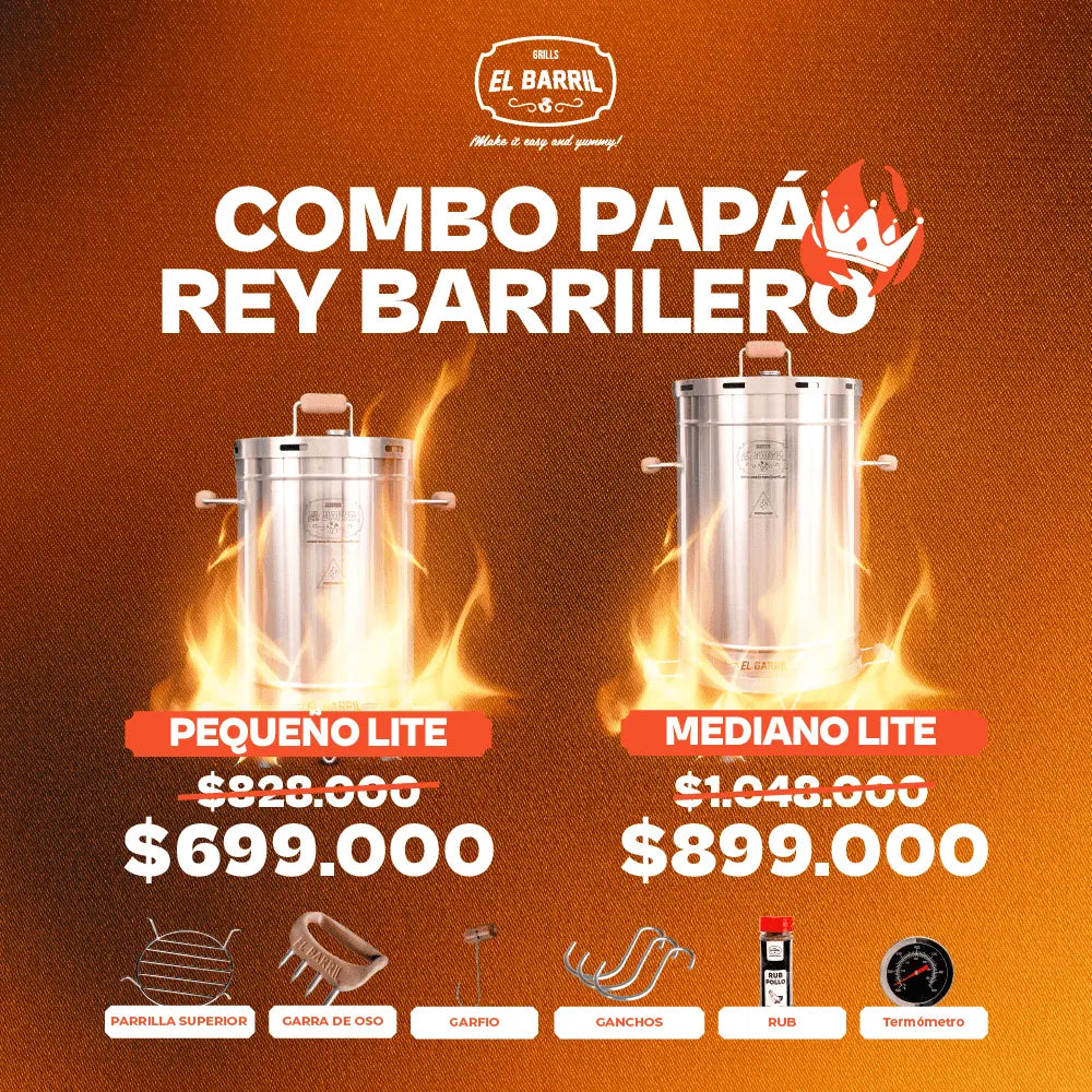 COMBO PAPÁ REY BARRILERO Barrileros + Membresía VIP + Accesorios + Corona + Garantía de 3 Años