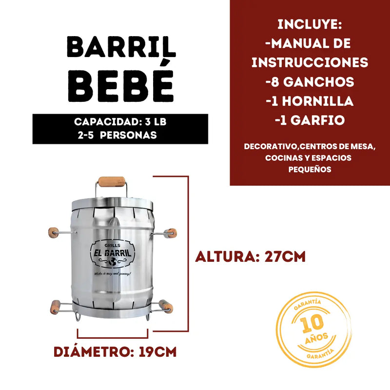 Combo Barril Bebé Premium + Accesorios + 10 Años de Garantía + Envío Gratis