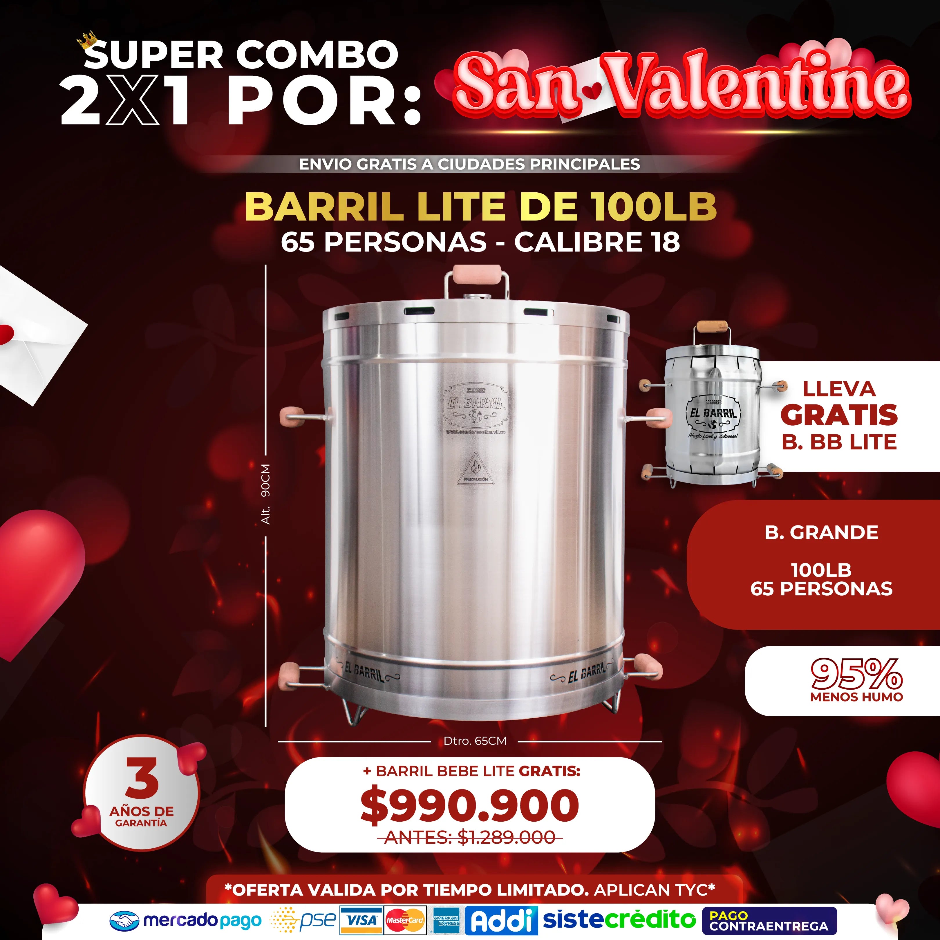 🔥 SUPER COMBO 2X 1 POR SAN VALENTINE - LLEVA TU BARRIL BEBÉ LITE GRATIS ❤️