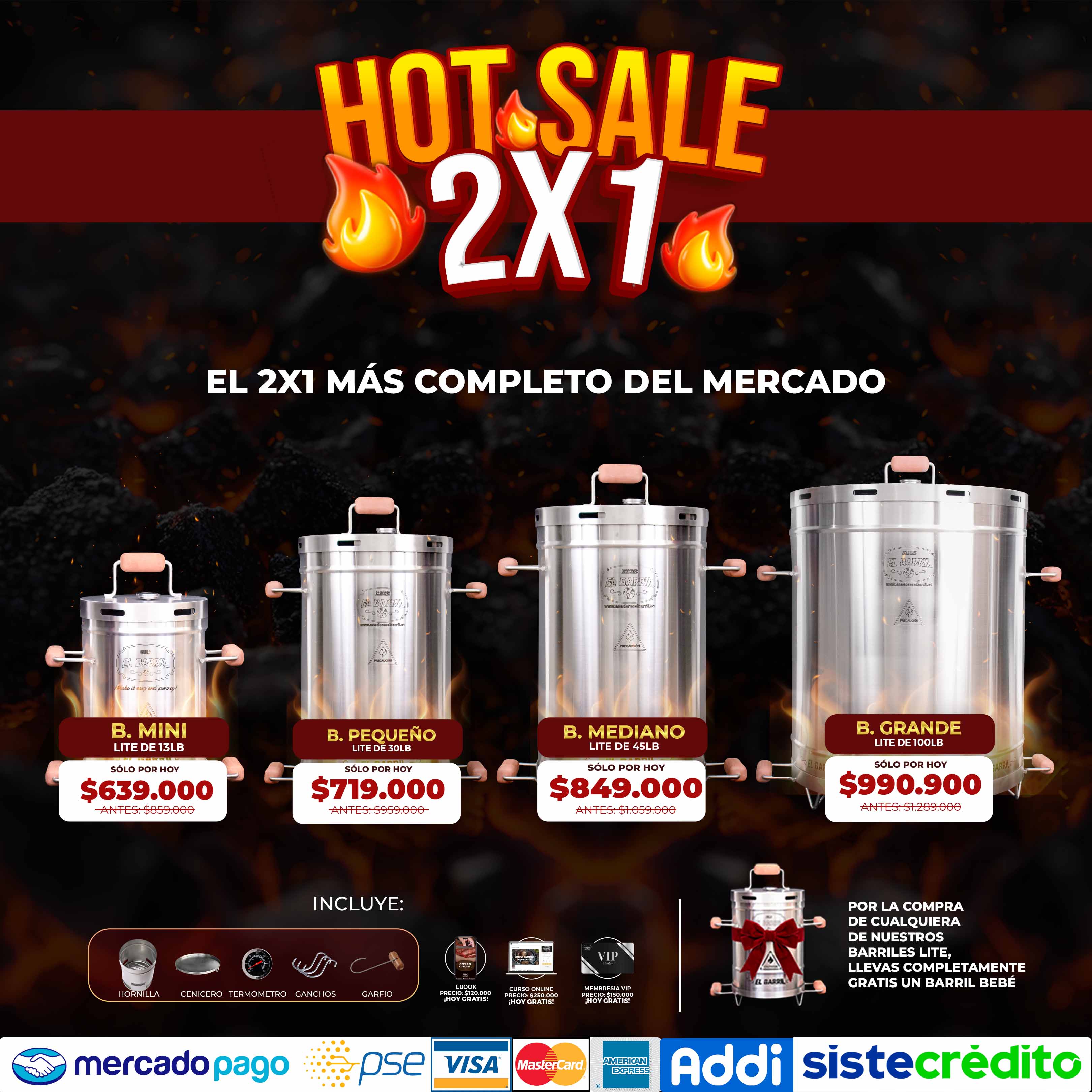 🔥 SUPER COMBO 2X 1 HOTSALE - LLEVA TU BARRIL BEBÉ LITE GRATIS ❤️