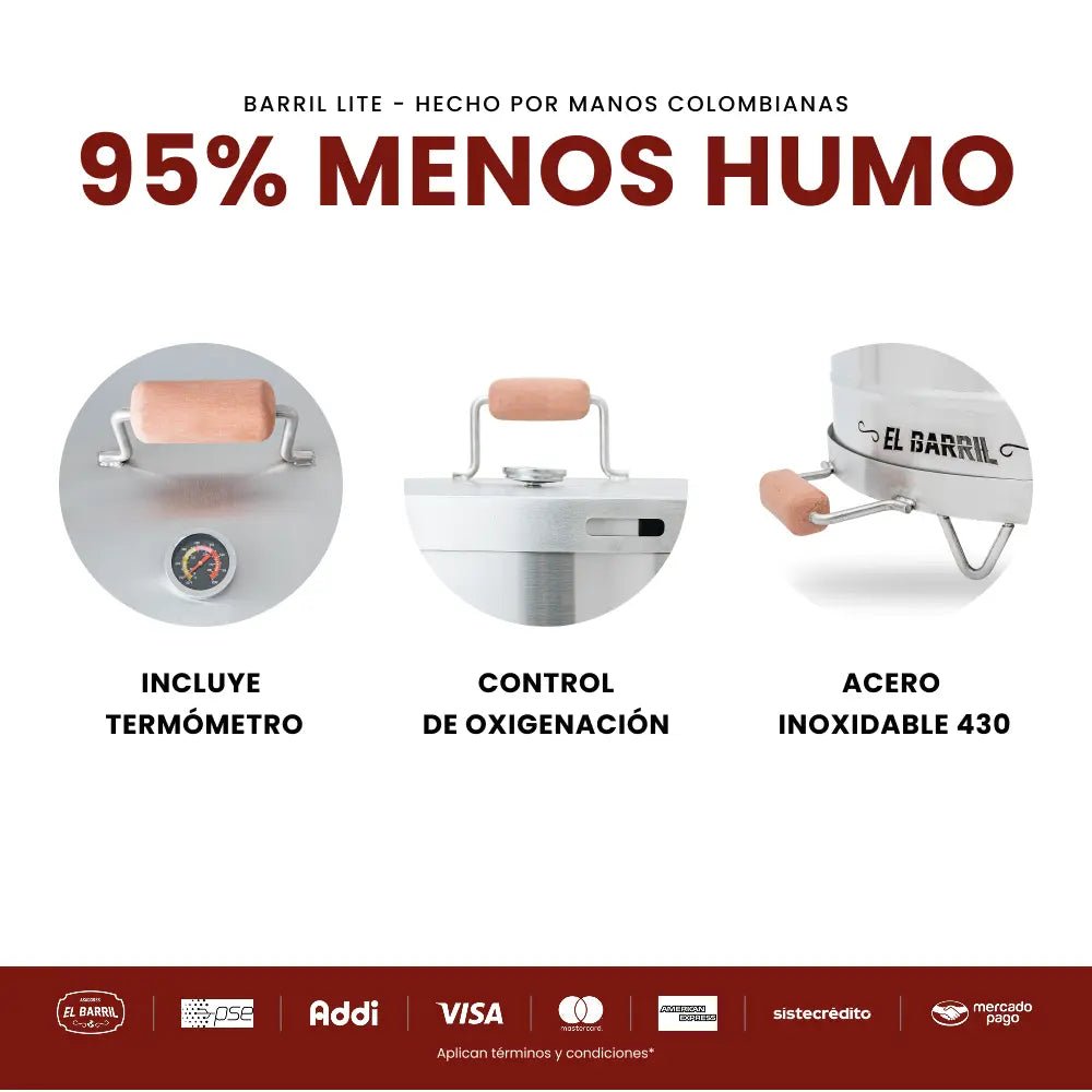 Asador Grande Maestro Barrilero Combo – Perfecto para emprendedores - Asadores El Barril