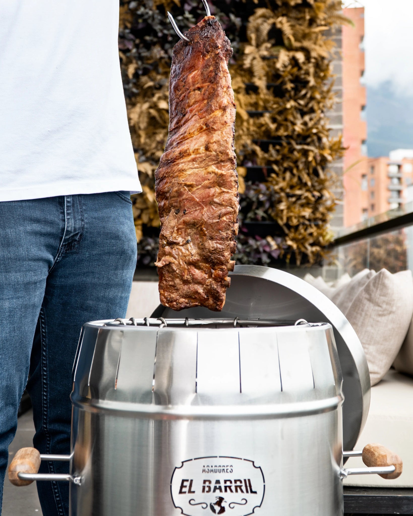 Barril asador pequeño en acero Premium - Asadores El Barril