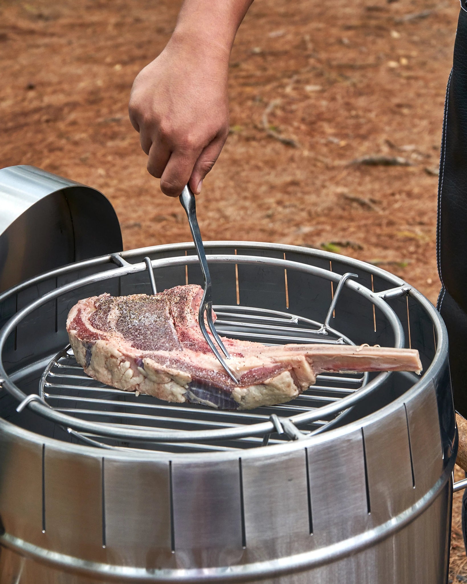 Barril asador pequeño en acero Premium - Asadores El Barril
