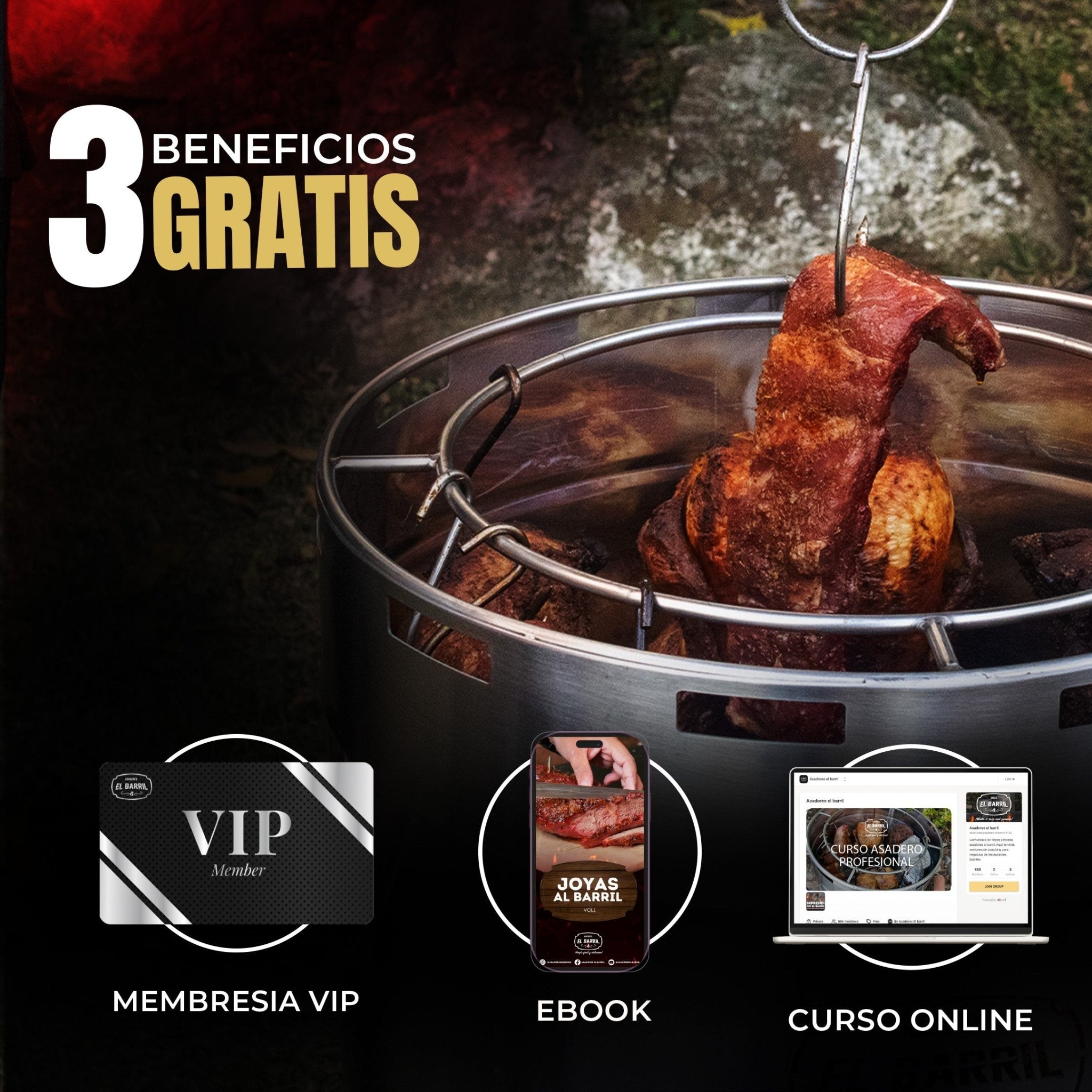 Barril Grande Linea Lite - 45 LB - Asadores El Barril