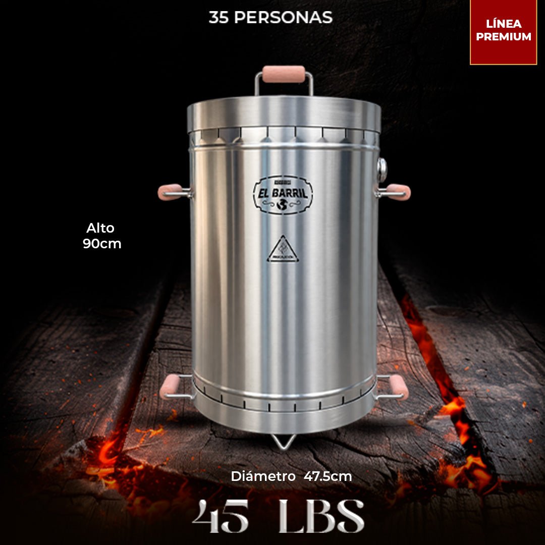 ⭐Barril Grande Linea Premium 45LB - Asadores El Barril