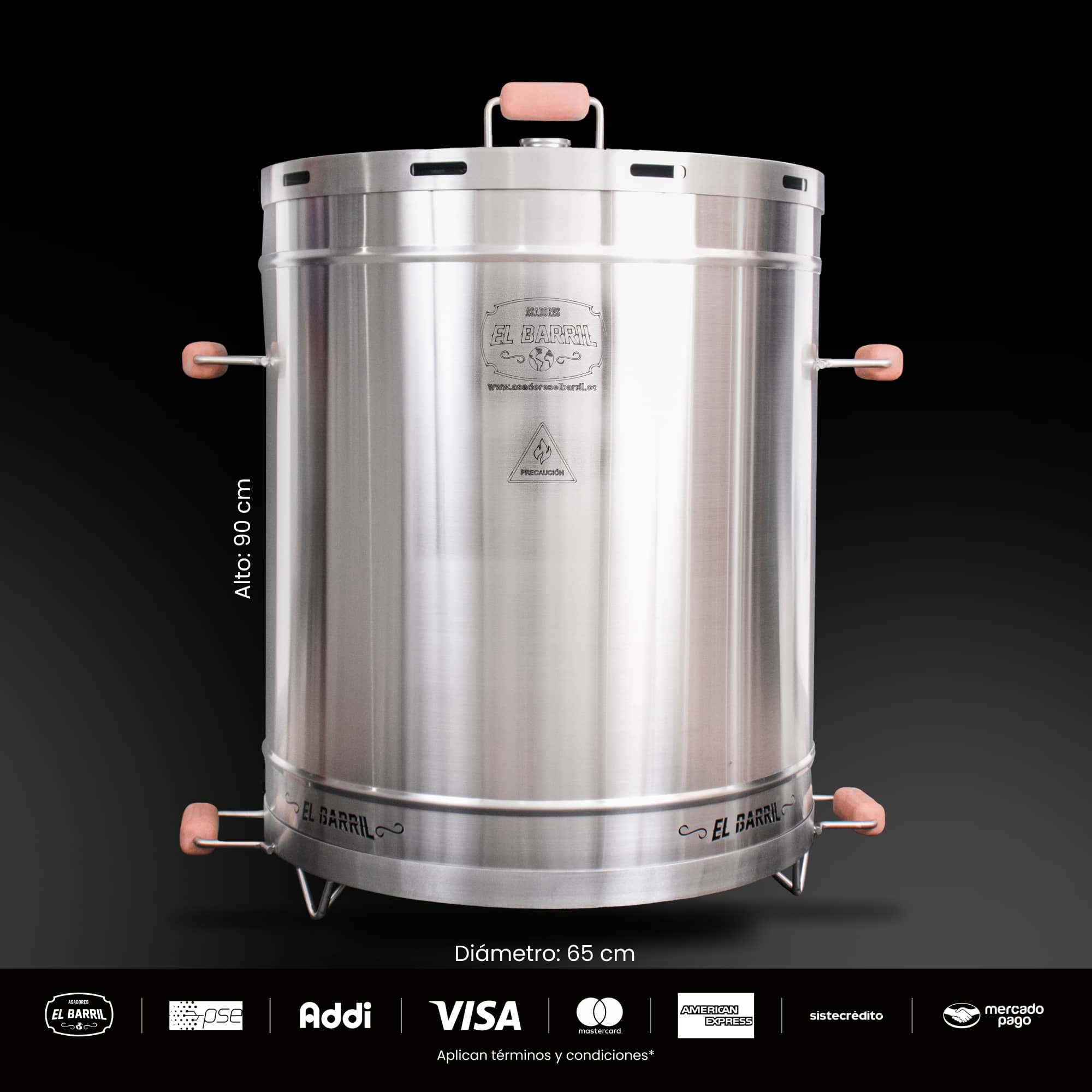 Barril Grande Lite 100lb + Accesorios + Envío Gratis - Asadores El Barril