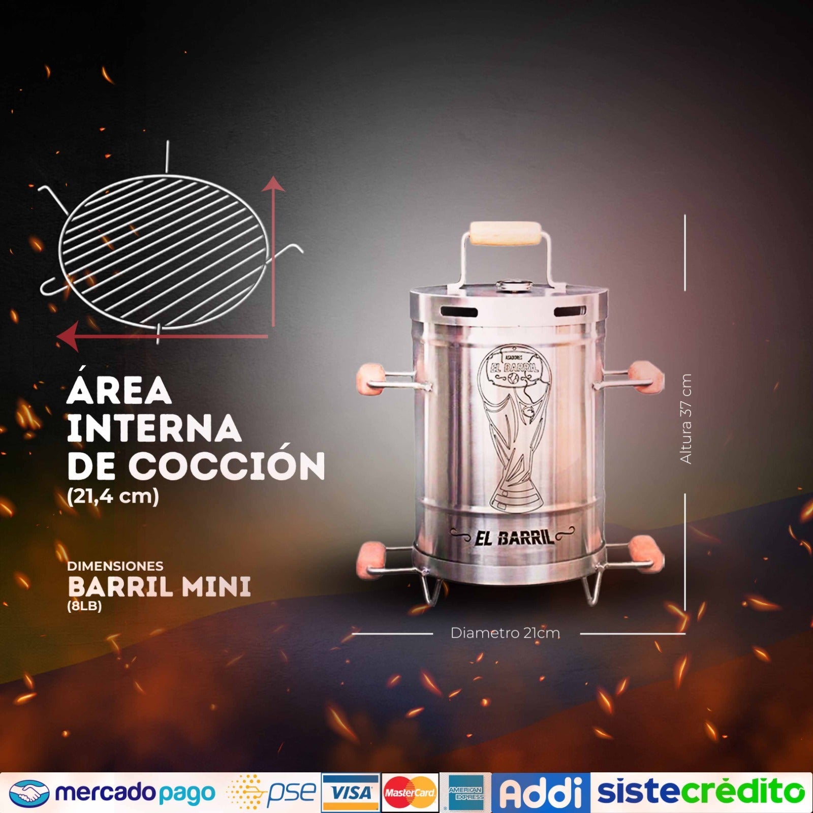 Barril Mini Linea Lite - Asadores El Barril