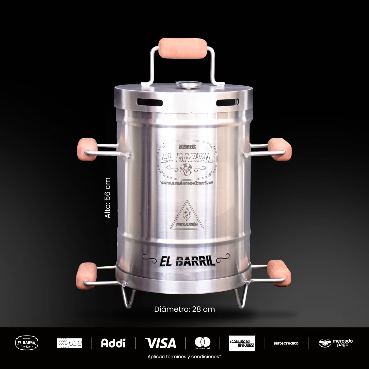 Barril Mini Lite 13lb + Accesorios + Envío Gratis - Asadores El Barril