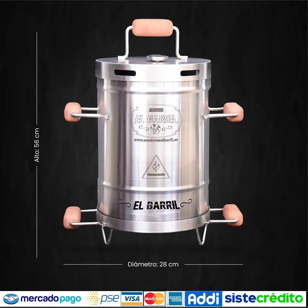 Barril Mini Lite 13lb + Accesorios + Envío Gratis - Asadores El Barril