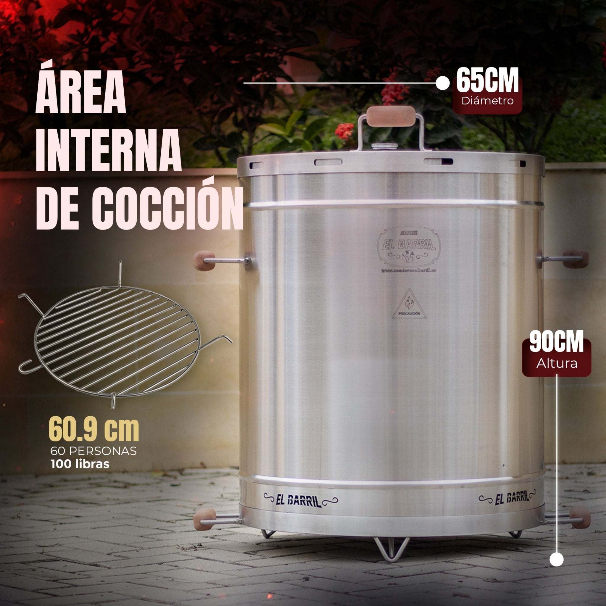 Barril XXL Linea Lite - 100LB - Asadores El Barril