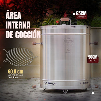 Barril XXL Linea Lite - 100LB - Asadores El Barril