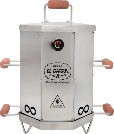 Combo Barril asador plegable pequeño en acero + Maletín GRATIS + Curso online de Asados GRATIS - Asadores El Barril
