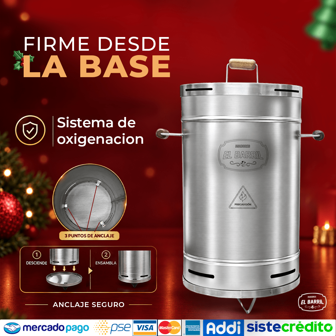Combo Full Navideño Edición Especial · Barril 28 lb + Set completo - Asadores El Barril