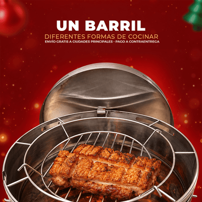 Combo Full Navideño Edición Especial · Barril 28 lb + Set completo - Asadores El Barril