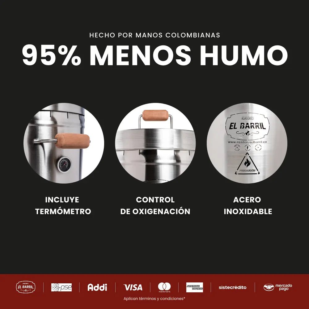 Combo Premium bebé 3Lbs + Accesorios + Envio Gratis + Parrilla - Asadores El Barril