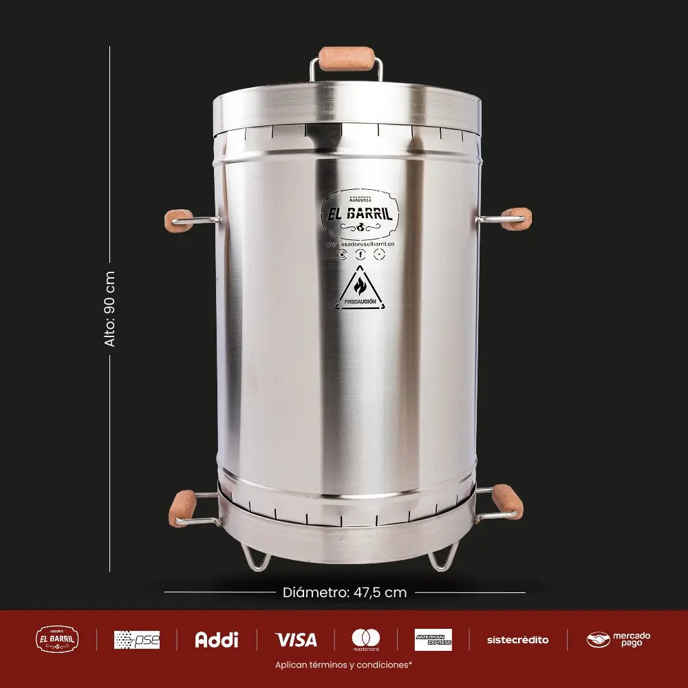 Combo Reina Finquera Premium 45lbs + Accesorios + Membresía ELITE + Envio Gratis+Parrilla - Asadores El Barril