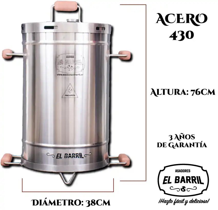 Combo Rey Barrilero 30lbs - Asadores El Barril