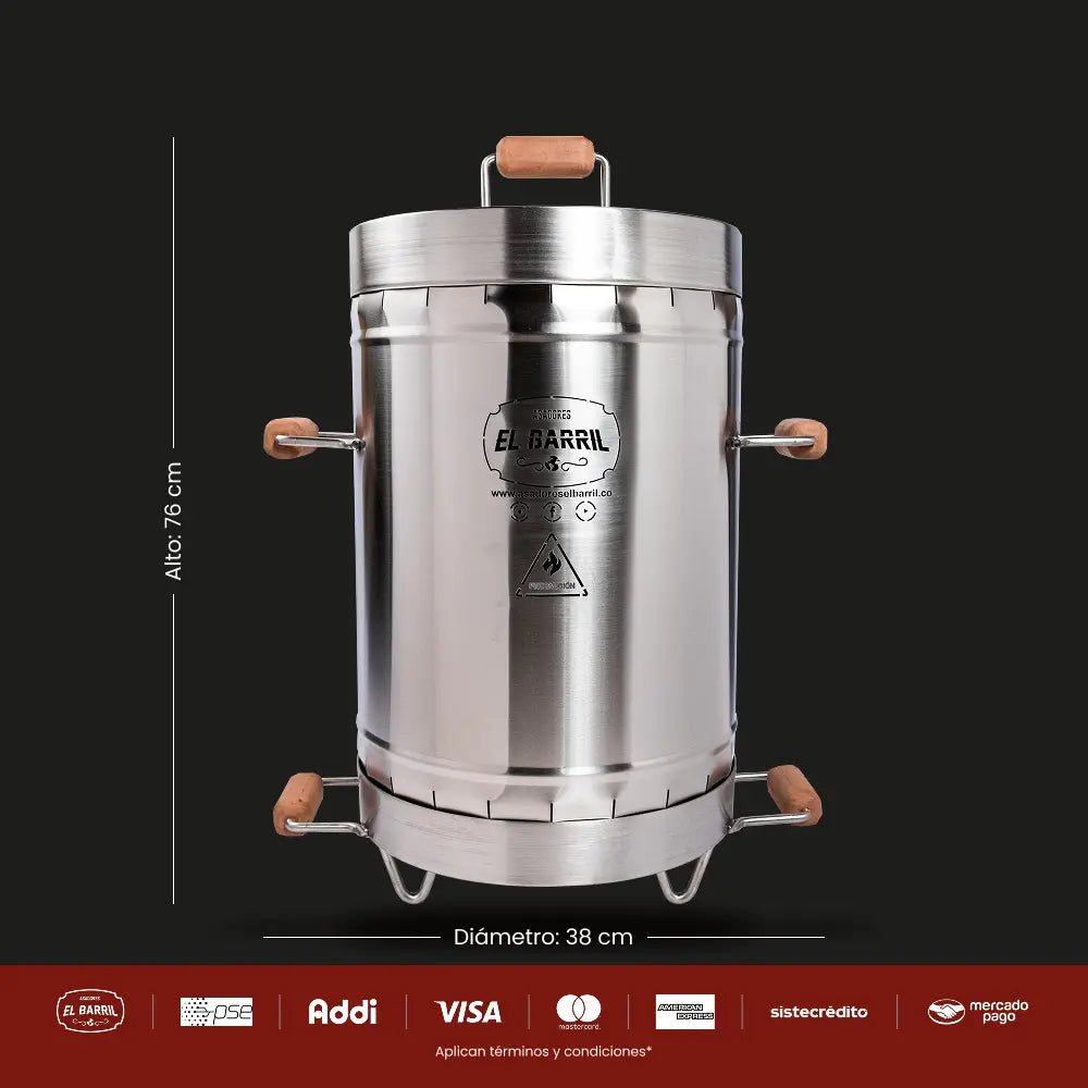 Combo Rey Emperador Premium 30Lbs. + Accesorios + Membresia ELITE + Envio Gratis+Parrilla - Asadores El Barril