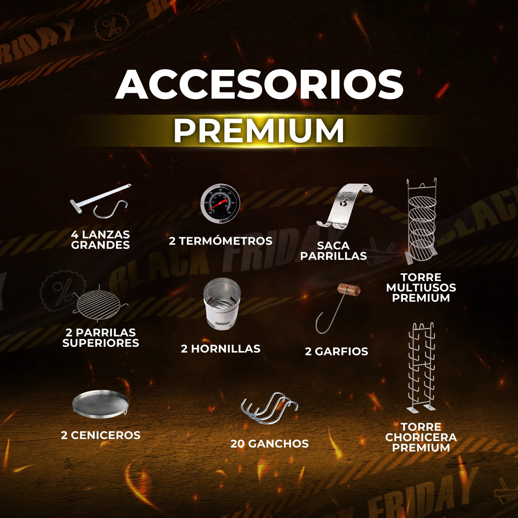PP - Combo BLACK FRIDAY Premium DOS BARRILES GRANDES - Macro Emprendedor + accesorios 🔥 - Asadores El Barril