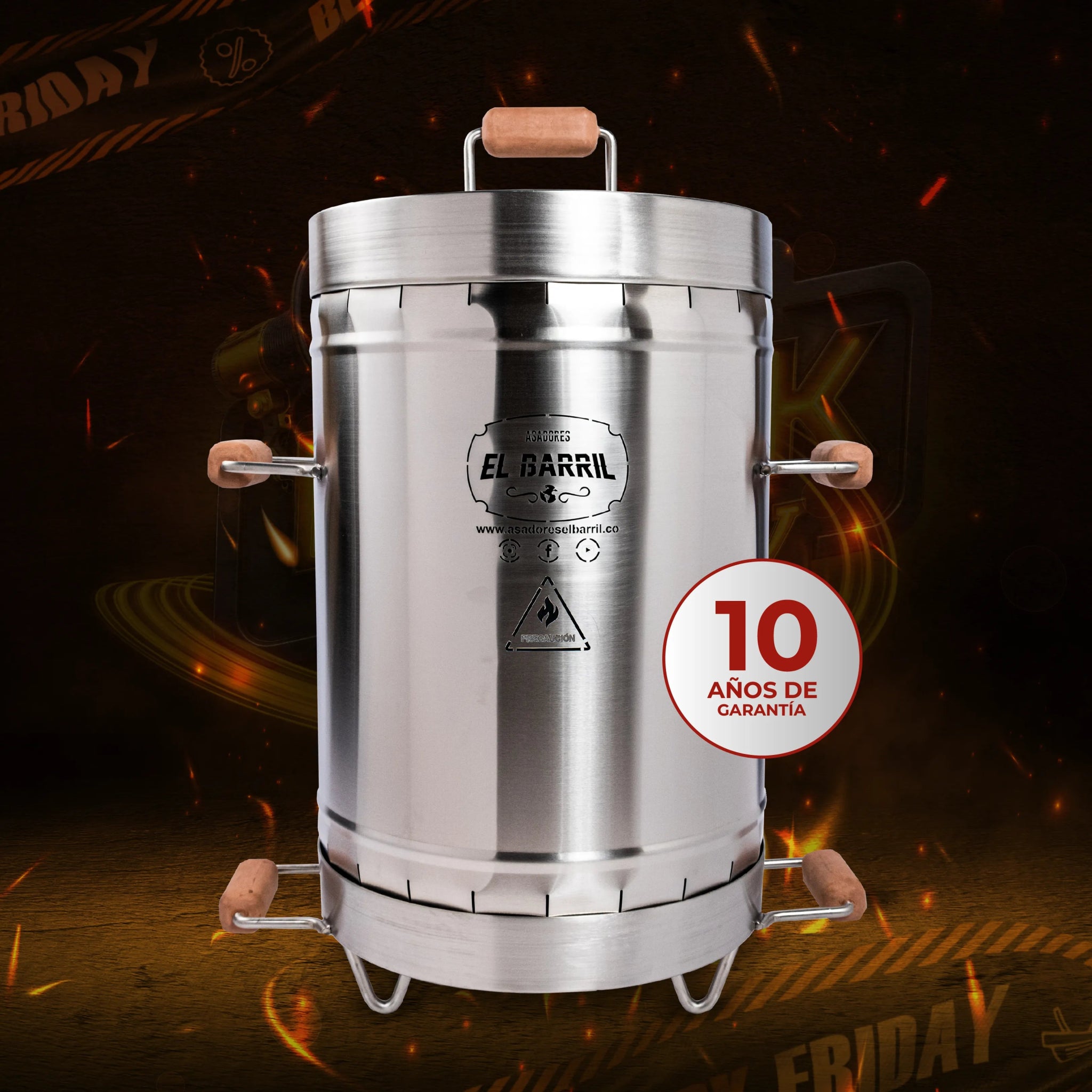 PP - SUPER Combo BLACK FRIDAY Barril PEQUEÑO PREMIUM + ACCESORIOS + CURSOS 🔥 - Asadores El Barril